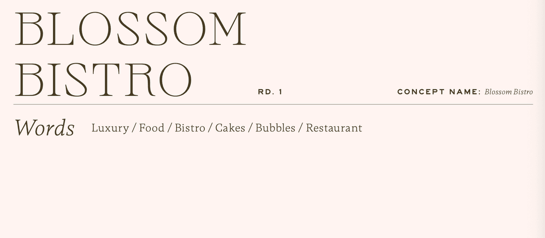 Blossom Bistro Corporate Identity